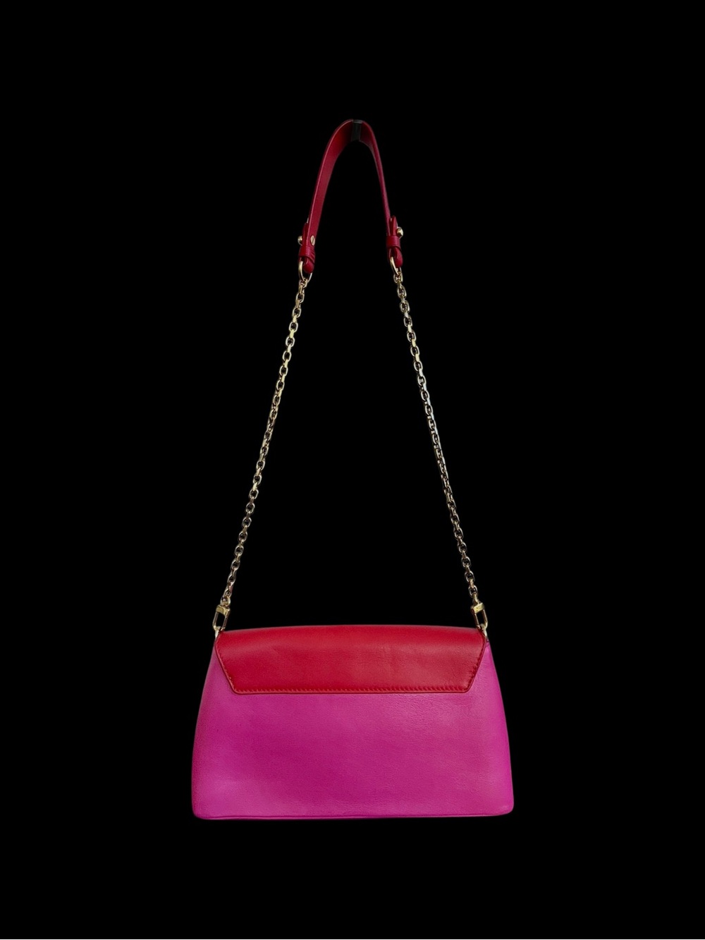 Louis Vuitton Love Note Bi-Color Red Pink Leather Crossbody Bag Auth - Picture 10 of 11